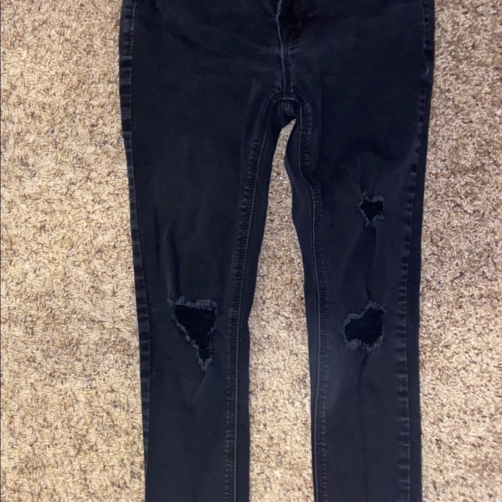 Black Rockstar Ripped Jeans